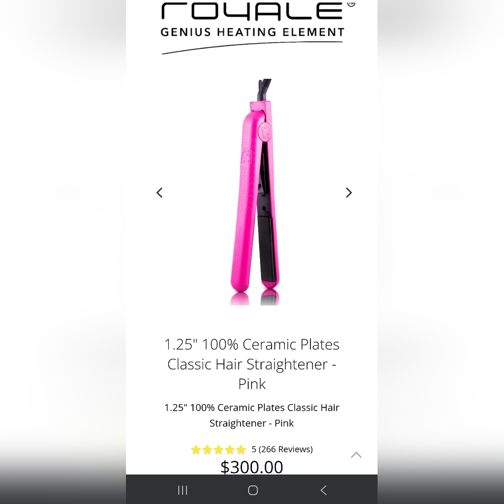 Royale Pink Hair Straightener